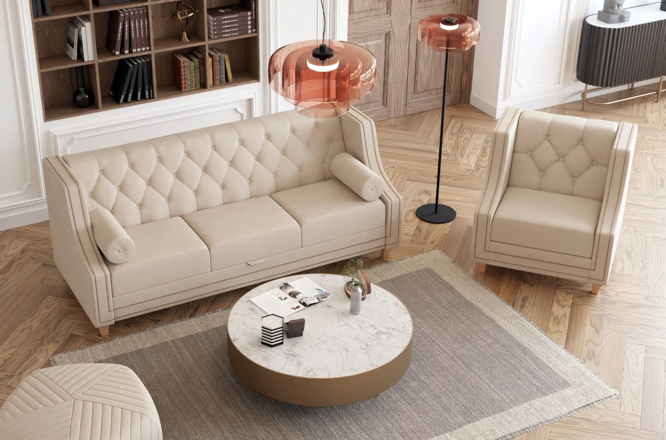 Kanapa w stylu retro