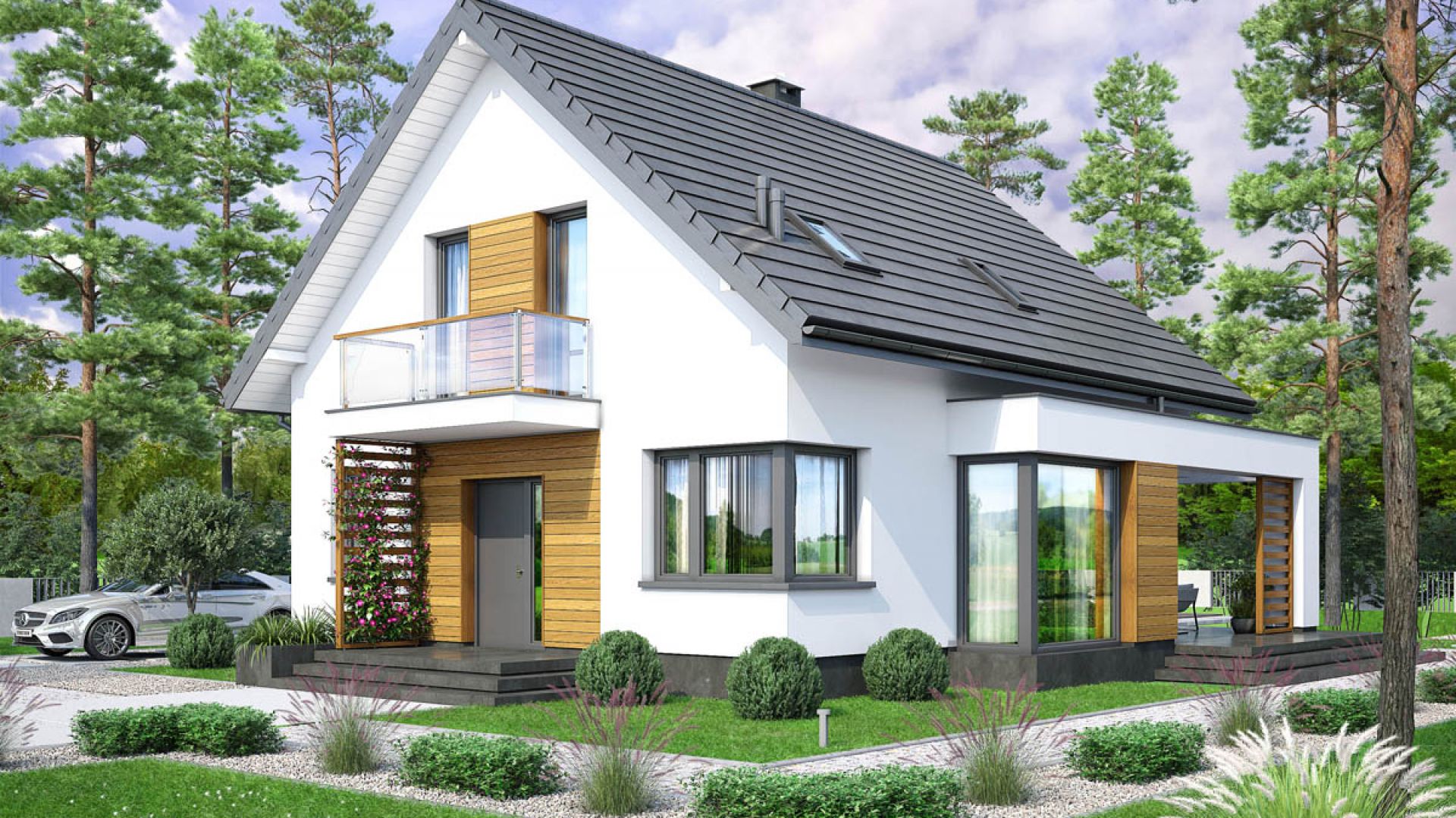 Nowoczesny dom z wygodnym systemem ogrzewania